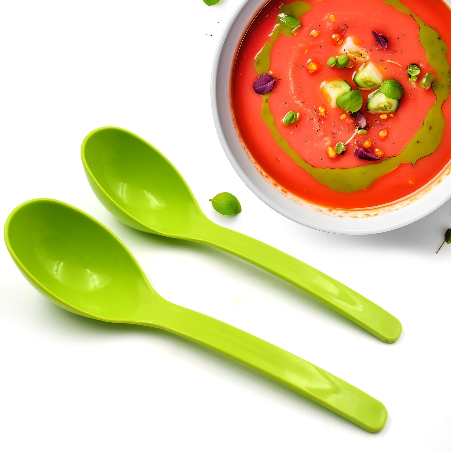 Plastic Spoon Kitchen Multipurpose Serving Ladle for Frying, Serving, Turner, Curry Ladle, Serving Rice, Spoon Used While Eating and Serving Food Stuffs Etc (2 Pcs Set / 10 Inch ) - infinityexculsivestore.com