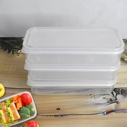 Plastic Square Lunch Box, Kitchen Containers Set (3 Pcs Set) - infinityexculsivestore.com