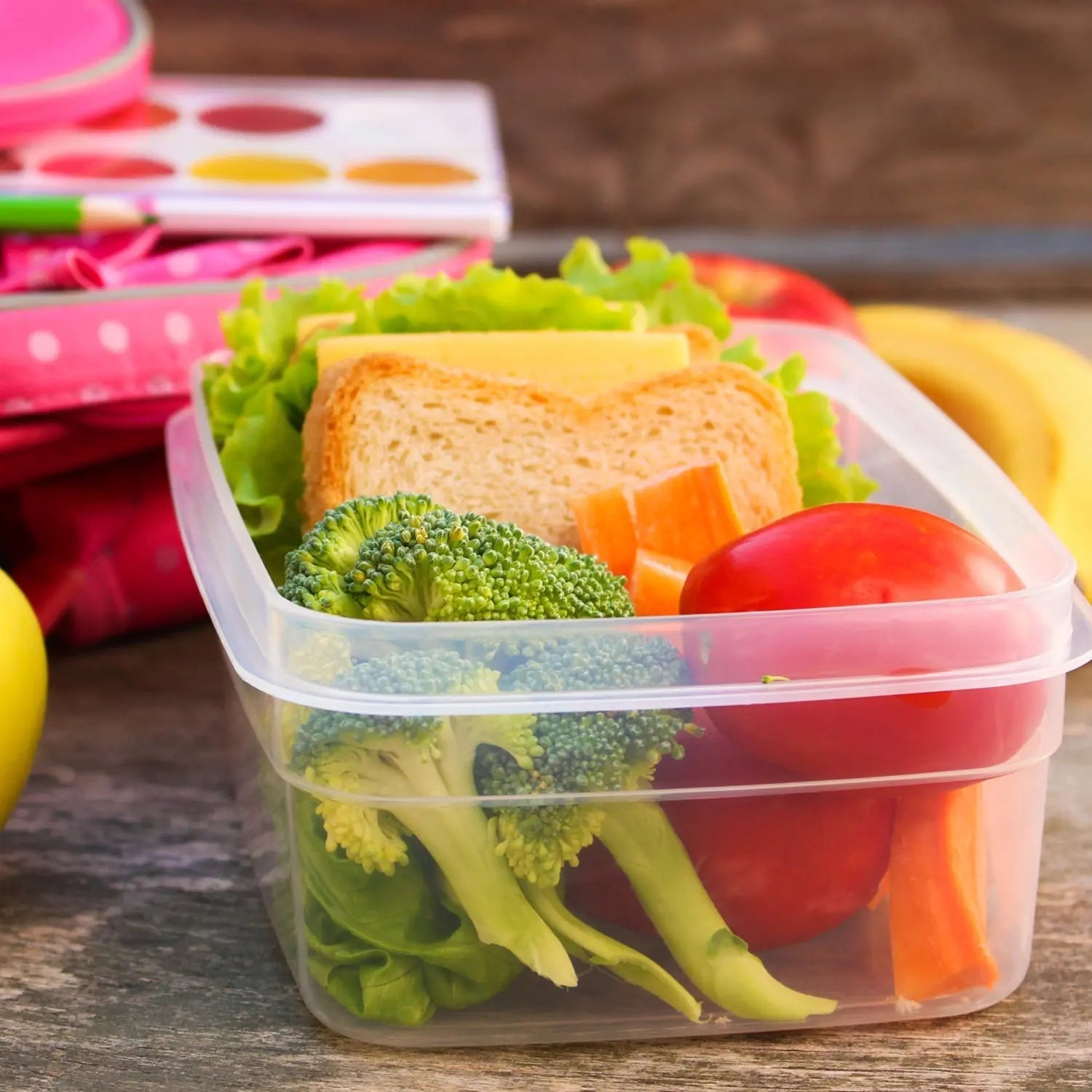 Plastic Square Lunch Box, Kitchen Containers Set (3 Pcs Set) - infinityexculsivestore.com