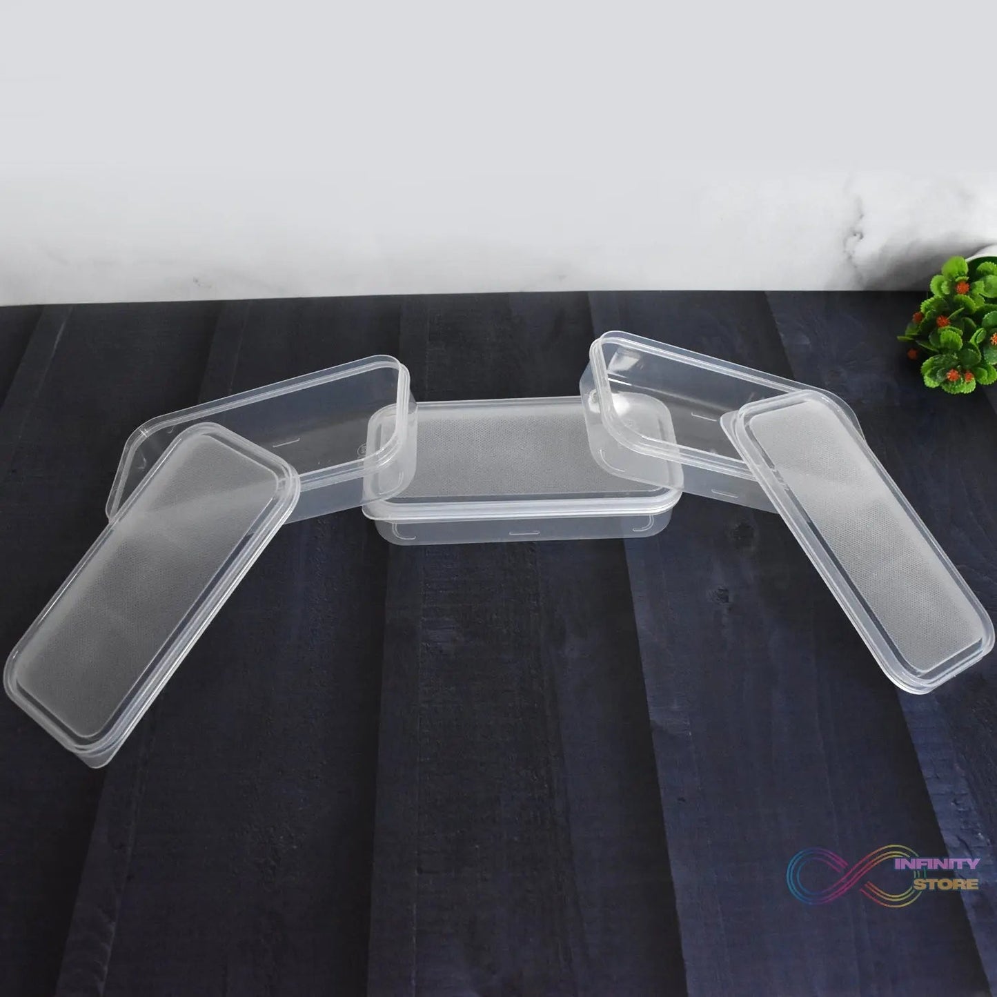 Plastic Square Lunch Box, Kitchen Containers Set (3 Pcs Set) - infinityexculsivestore.com