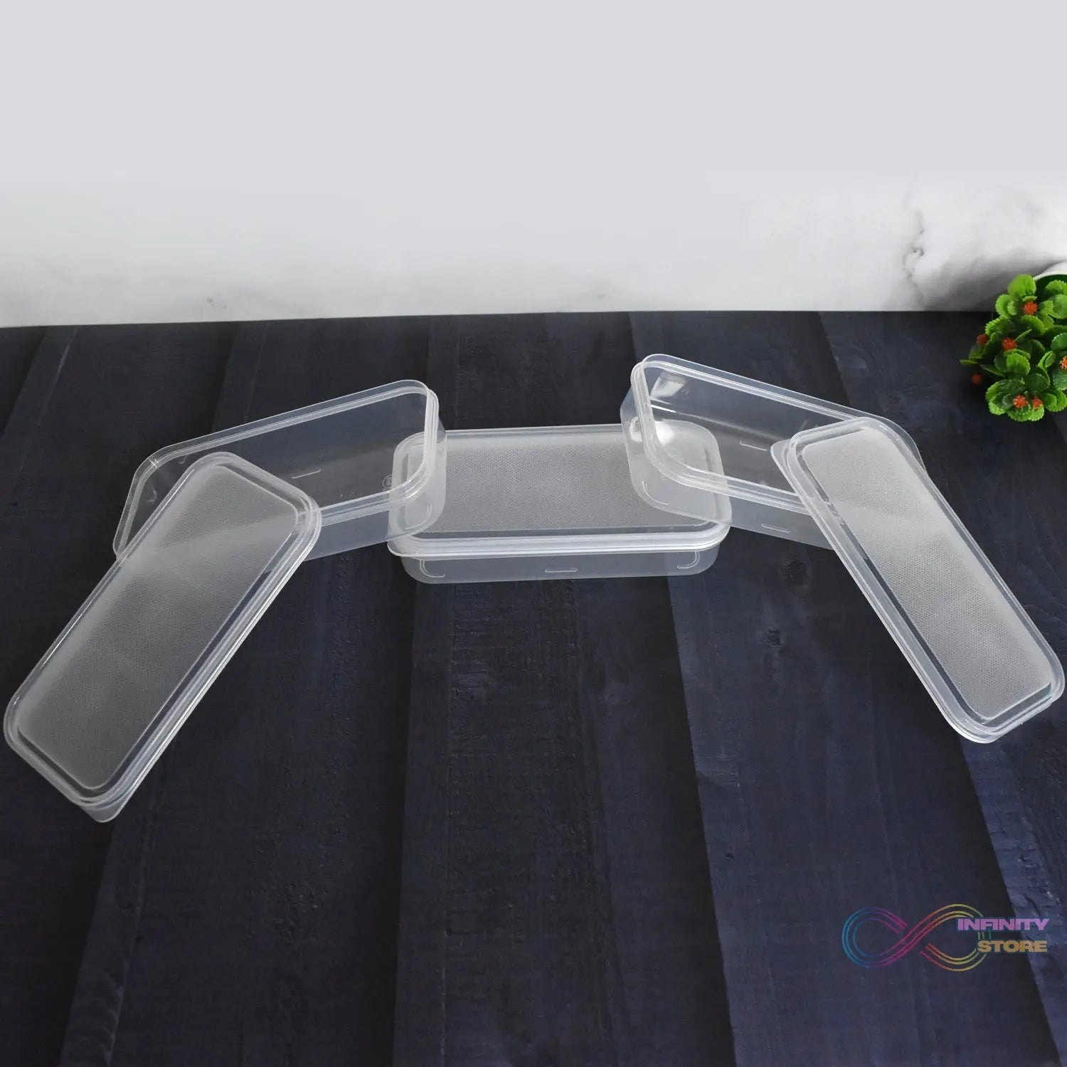 Plastic Square Lunch Box, Kitchen Containers Set (3 Pcs Set) - infinityexculsivestore.com
