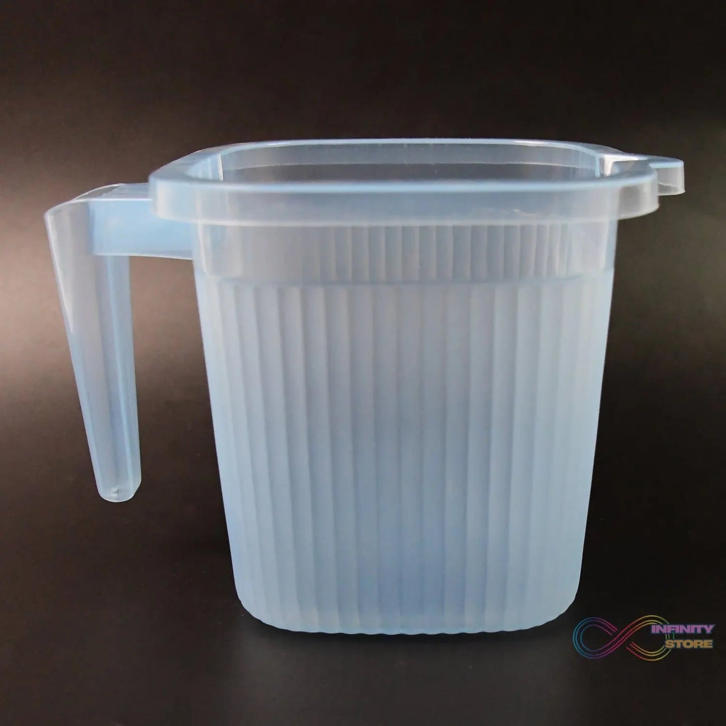 Plastic Square Transparent Bath Water Mug (1 Pc / 1000 ML / Mix Color) - infinityexculsivestore.com