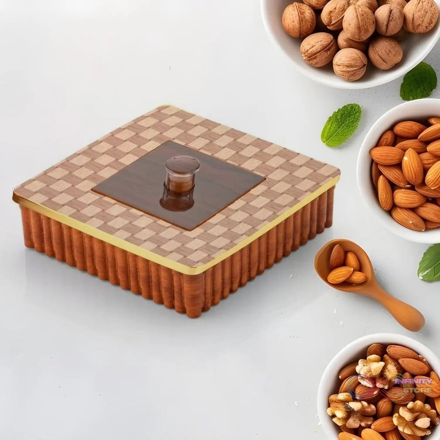 Plastic Super King Exclusive Mukhavasdani Dry Fruit boxes (1 Pc) - infinityexculsivestore.com