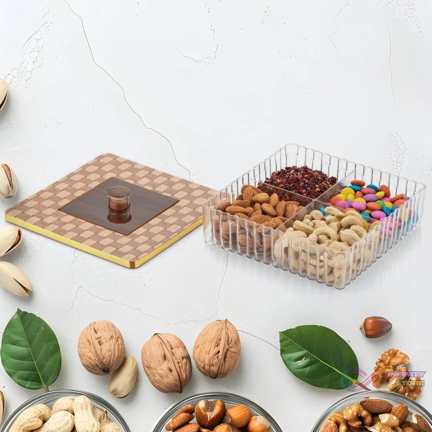 Plastic Super King Exclusive Mukhavasdani Dry Fruit boxes (1 Pc) - infinityexculsivestore.com