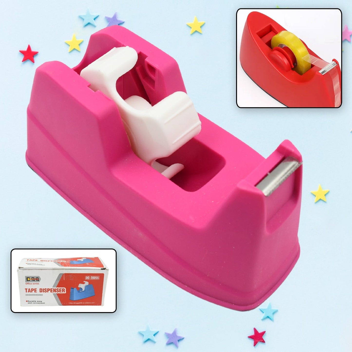 Plastic Tape Dispenser Cutter for Home Office use, Tape Dispenser for Stationary, Tape Cutter Packaging Tape (1 pc / 631 Gm) - infinityexculsivestore.com