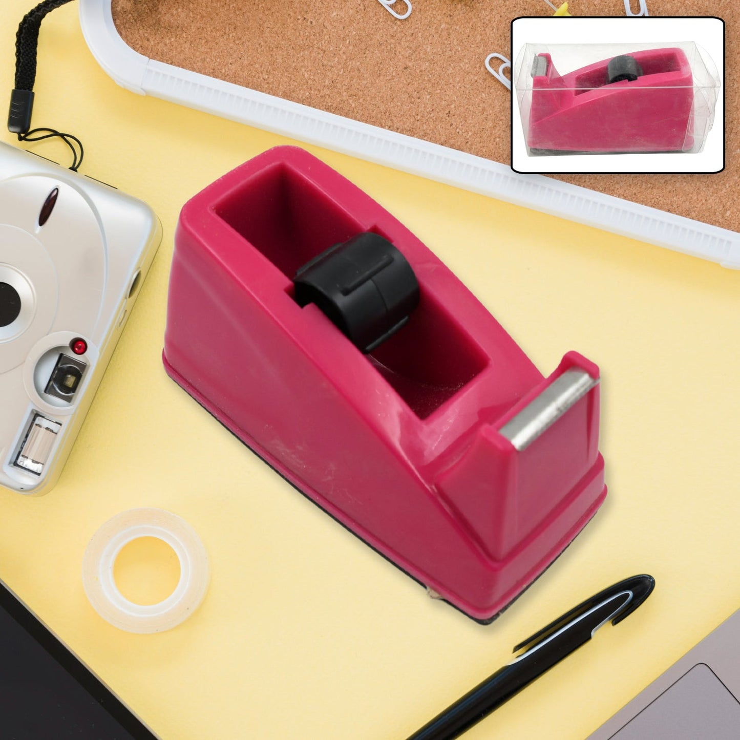 Plastic Tape Dispenser Cutter for Home Office use, Tape Dispenser for Stationary, Tape Cutter Packaging Tape School Supplies (1 pc / 273 Gm) - infinityexculsivestore.com