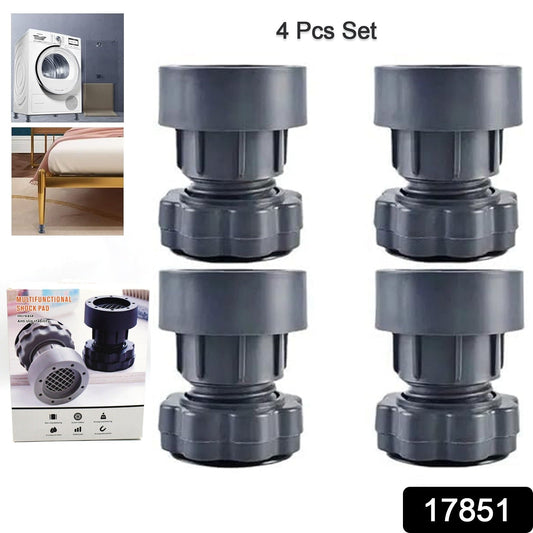 Plastic Washing Machine Vibration Feet , Adjustable Highly Non - Slip Support Anti Vibration Walk Shock Absorber Noise Cancelling Furniture Lifting Base (4 Pcs Set) - infinityexculsivestore.com