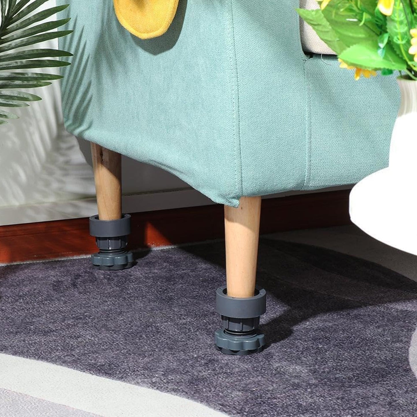 Plastic Washing Machine Vibration Feet , Adjustable Highly Non - Slip Support Anti Vibration Walk Shock Absorber Noise Cancelling Furniture Lifting Base (4 Pcs Set) - infinityexculsivestore.com