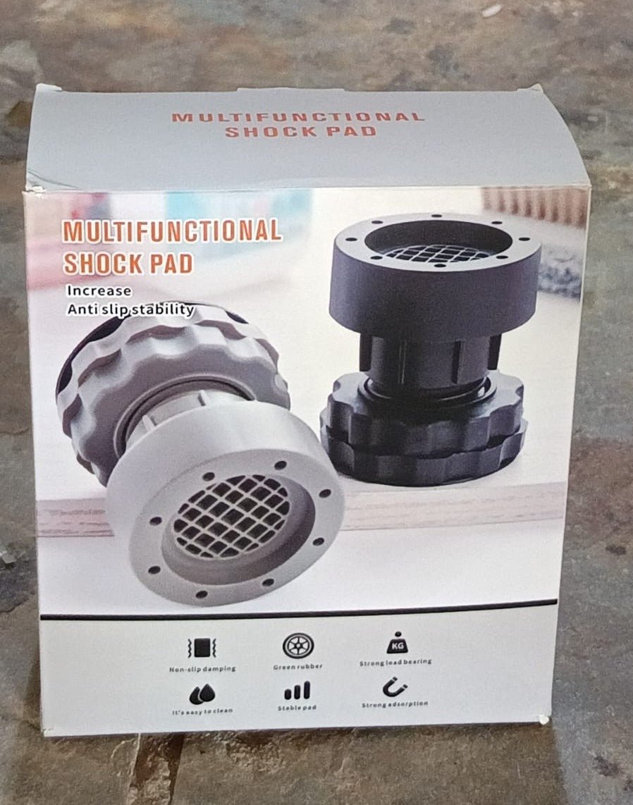 Plastic Washing Machine Vibration Feet , Adjustable Highly Non - Slip Support Anti Vibration Walk Shock Absorber Noise Cancelling Furniture Lifting Base (4 Pcs Set) - infinityexculsivestore.com