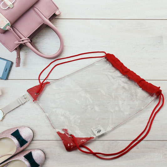 Plastic Waterproof Pouch Transparent Stadium Bags Clear String Bag for Gym Concert Travel Beach Swimming Sport - infinityexculsivestore.com