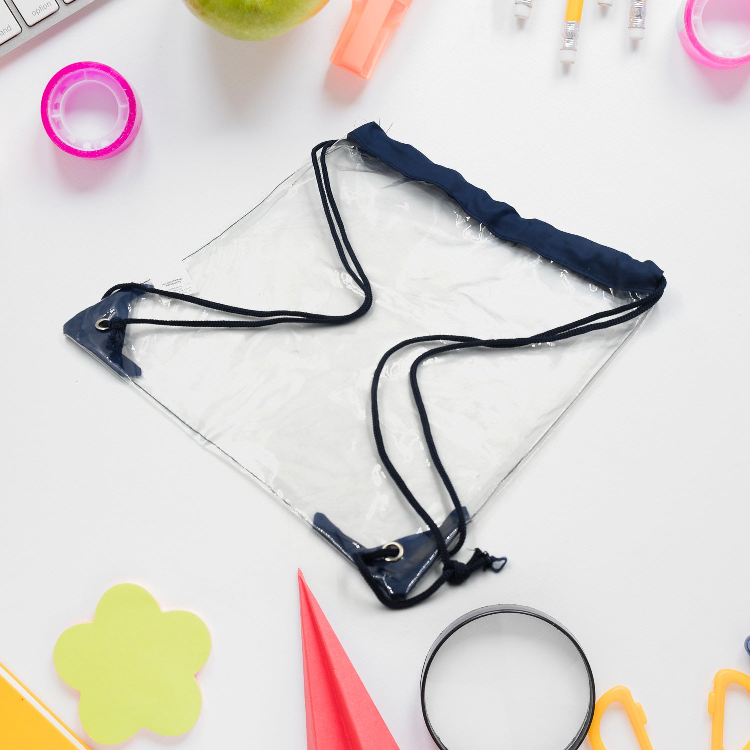 Plastic Waterproof Pouch Transparent Stadium Bags Clear String Bag for Gym Concert Travel Beach Swimming Sport - infinityexculsivestore.com