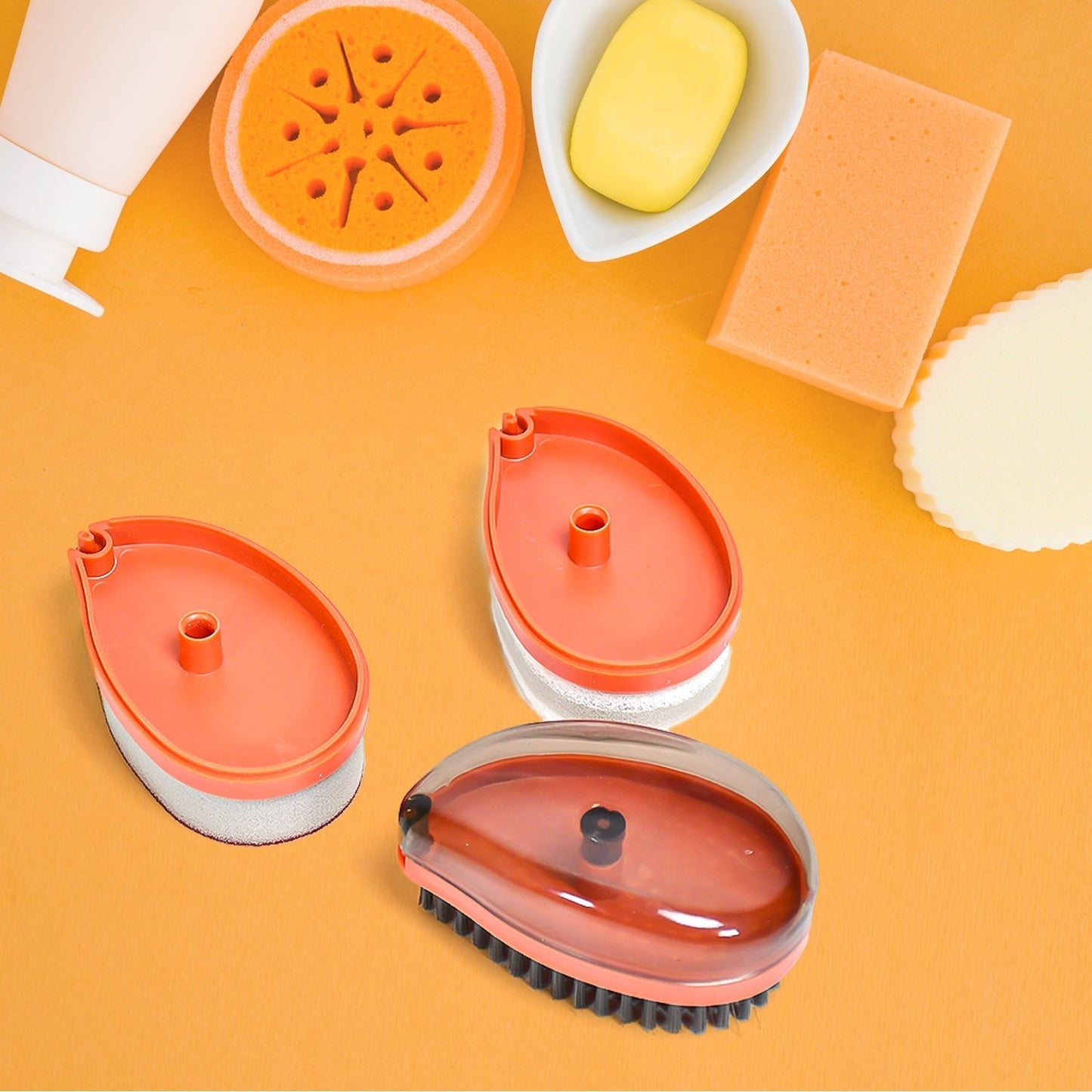 Plastic Wet and Dry Brush for home (Multicolor, 3 Units) - infinityexculsivestore.com