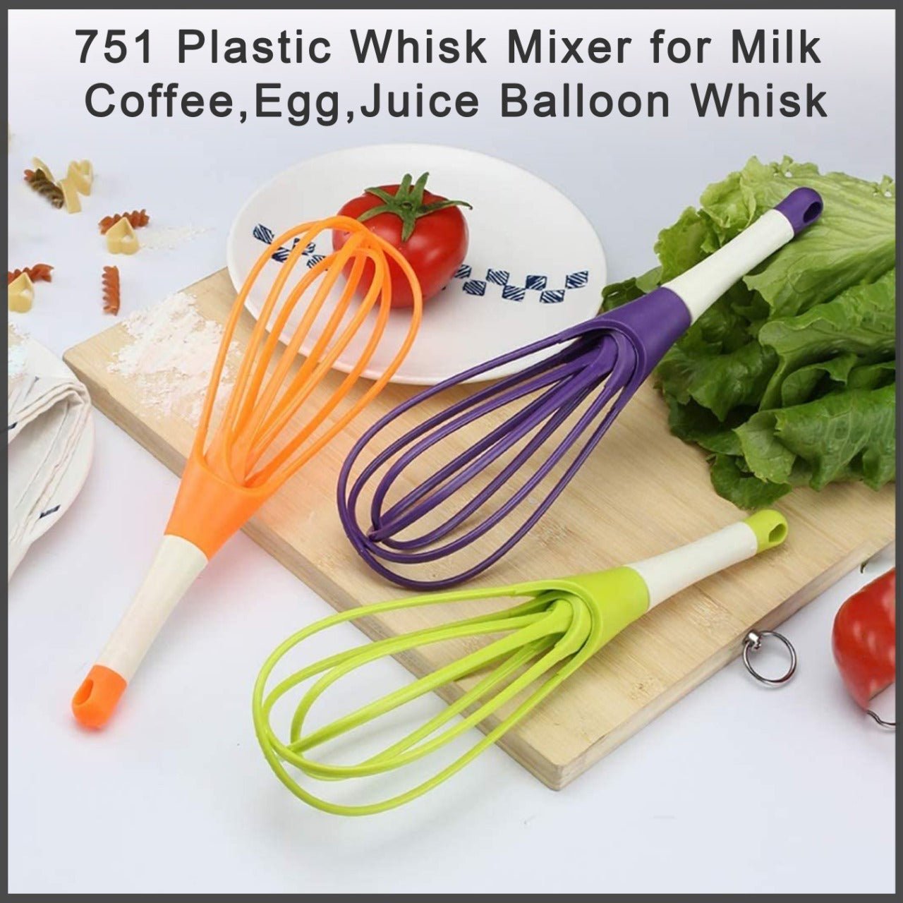 Plastic Whisk Mixer for Milk, Coffee, Egg, Juice Balloon Whisk - infinityexculsivestore.com