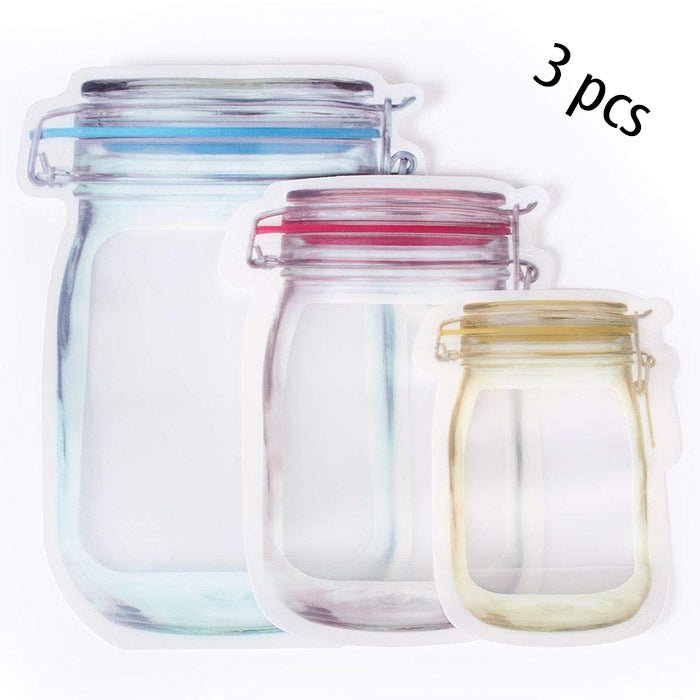 Plastics Transparent Jar Shaped Stand - up Pouch With Zipper - infinityexculsivestore.com