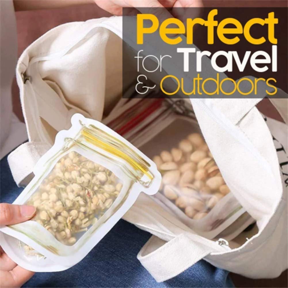 Plastics Transparent Jar Shaped Stand - up Pouch With Zipper - infinityexculsivestore.com