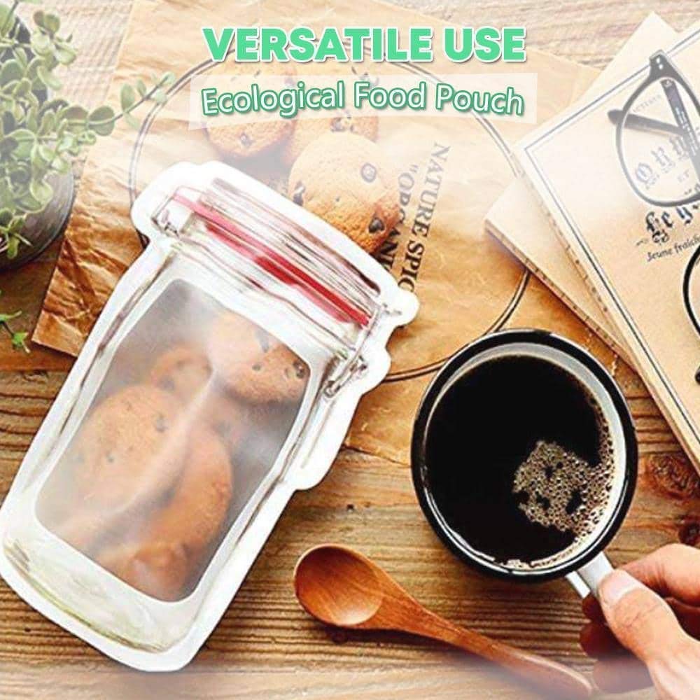Plastics Transparent Jar Shaped Stand - up Pouch With Zipper - infinityexculsivestore.com