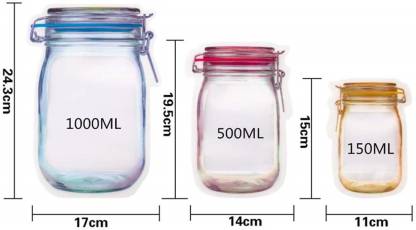 Plastics Transparent Jar Shaped Stand - up Pouch With Zipper - infinityexculsivestore.com