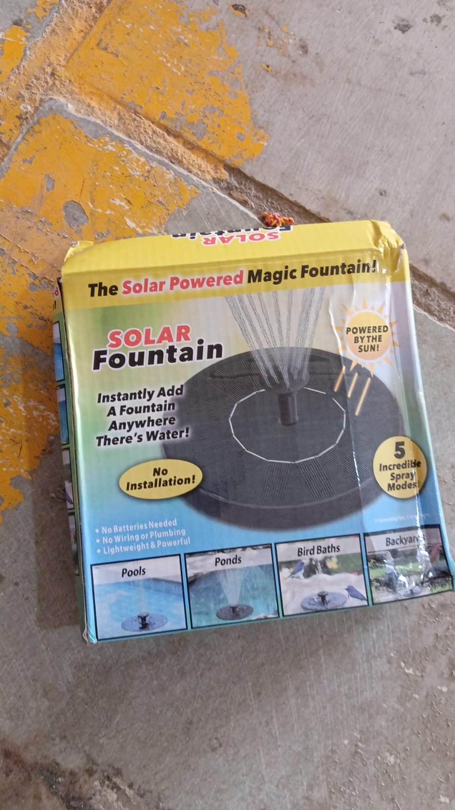Fast Fountain by Pocket Hose - Solar-Powered - Instantly Adds a Water Feature Virtually Anywhere - 5 Spray Modes - No Installation or Batteries Required - Great for Bird Baths, Pools, Pond & More (1 Pc) - infinityexculsivestore.com