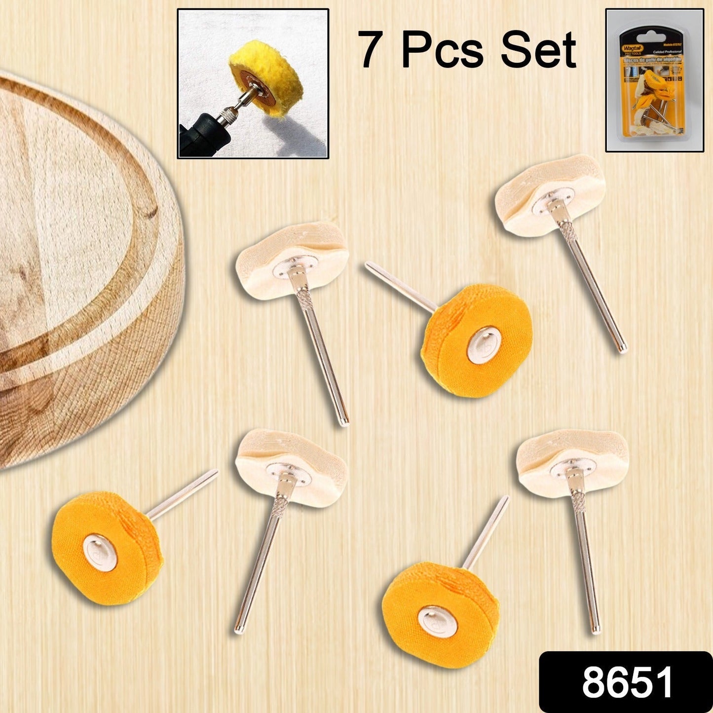 Polisher Buffer Wheel Polishing Buffing Pad Brush for Rotary Drill Bit (7 Pcs Set) - infinityexculsivestore.com