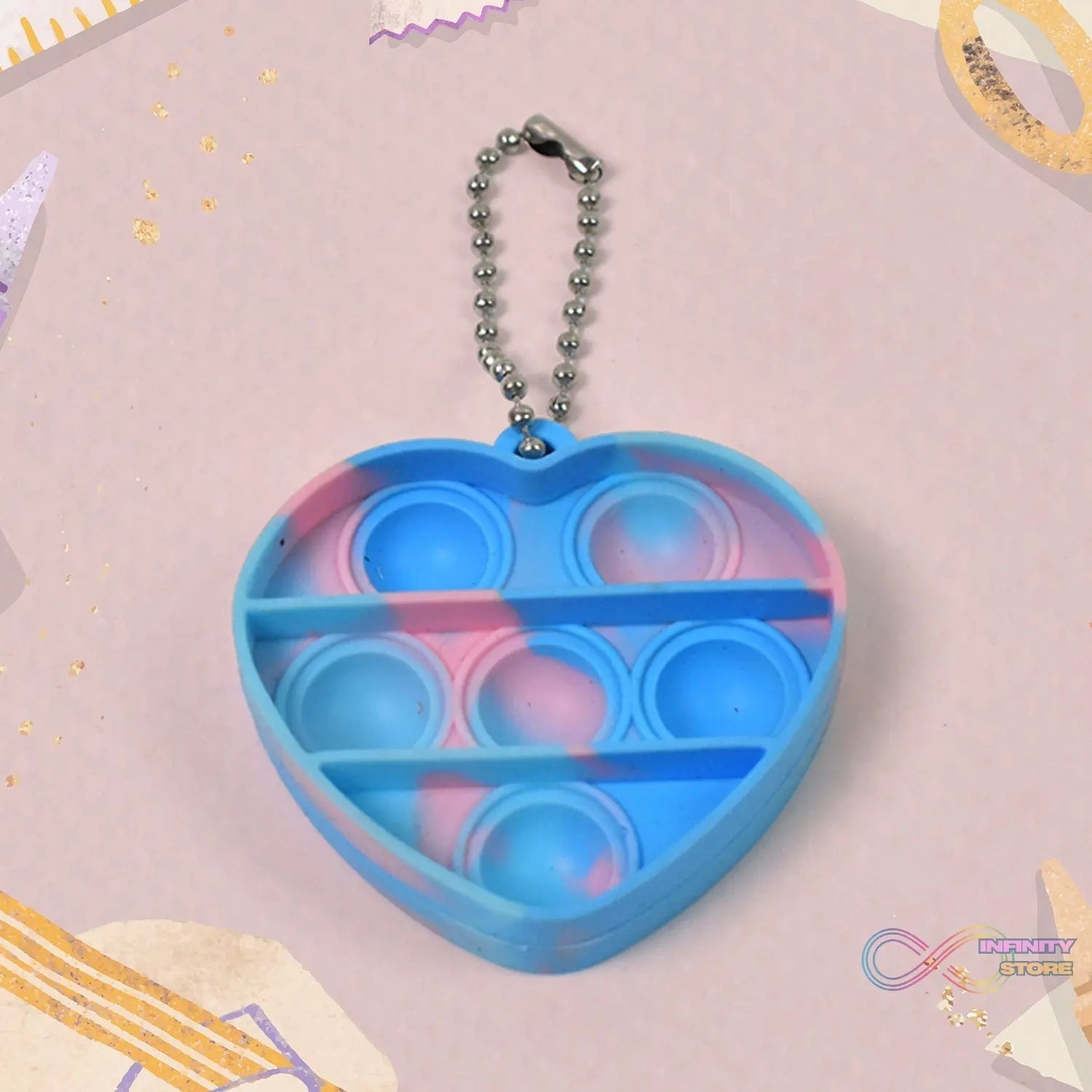 Pop Fidget Toys for Kids Mini Pop Keychain (1 Pc / Mix Color & Design) - infinityexculsivestore.com