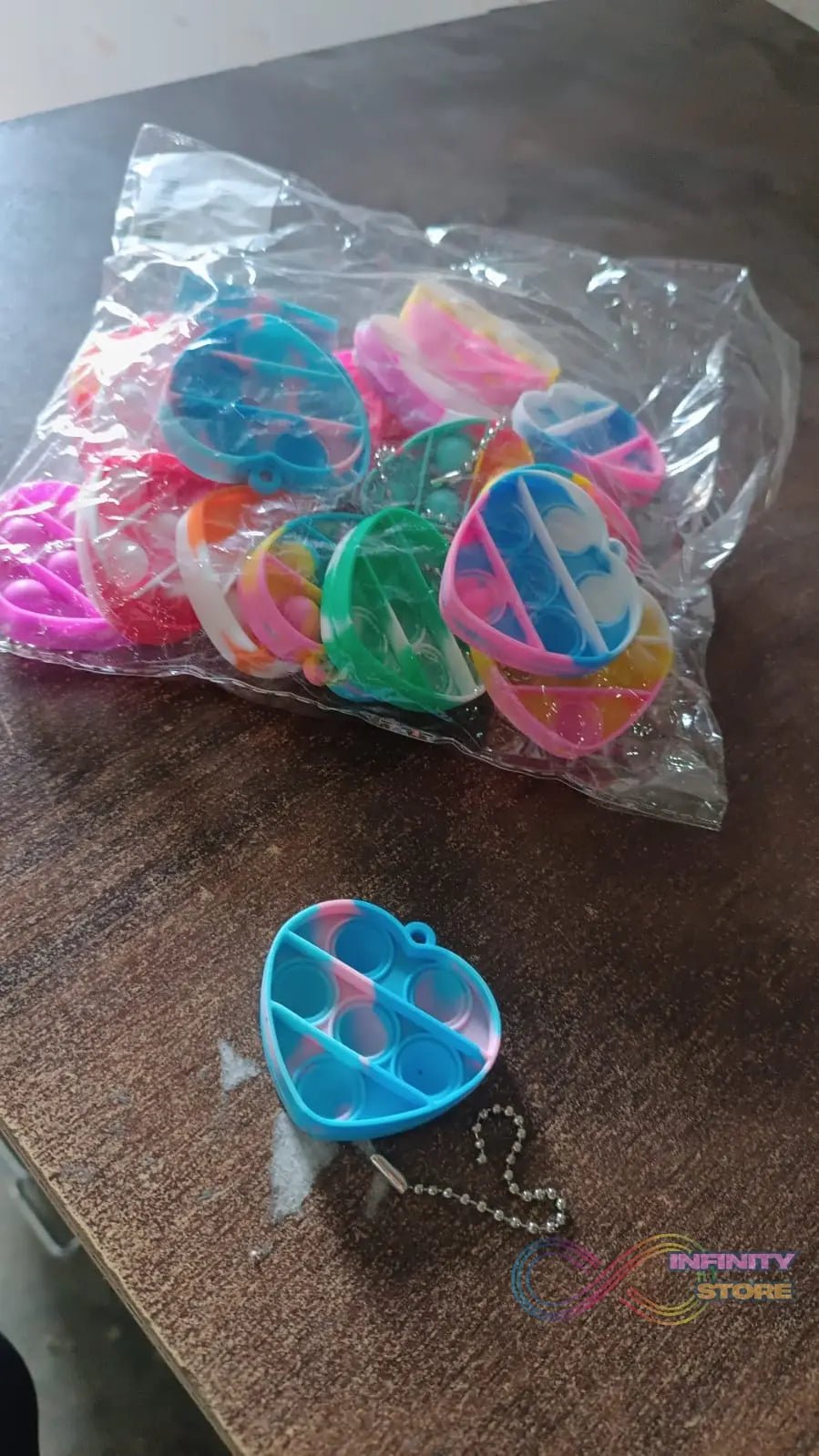 Pop Fidget Toys for Kids Mini Pop Keychain (1 Pc / Mix Color & Design) - infinityexculsivestore.com