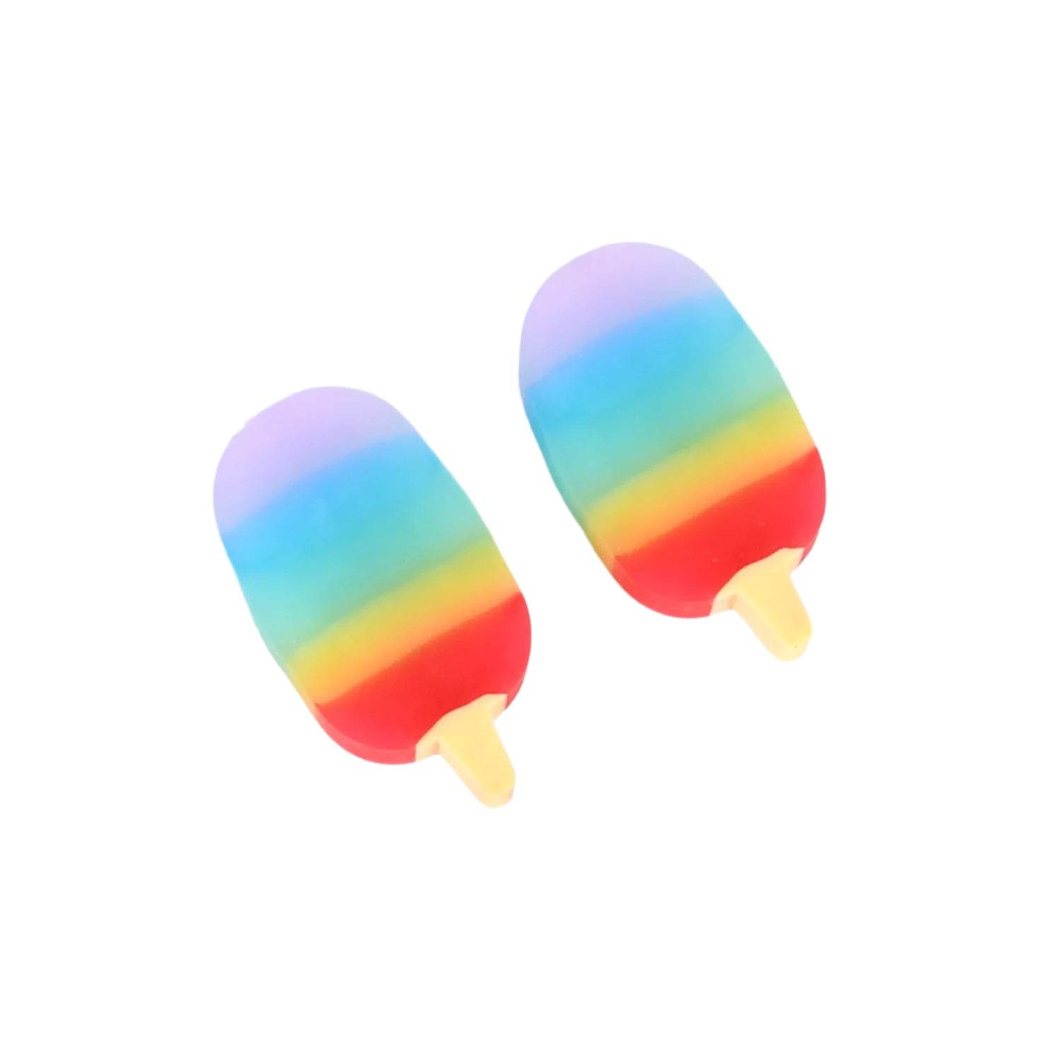 Jelly Popsicle Shape Fancy & Stylish Erasers, Mini Eraser Creative Cute Novelty Eraser for Children Eraser Set for Return Gift, Birthday Party, School Prize (2 Pc Set| Mix Design) - infinityexculsivestore.com