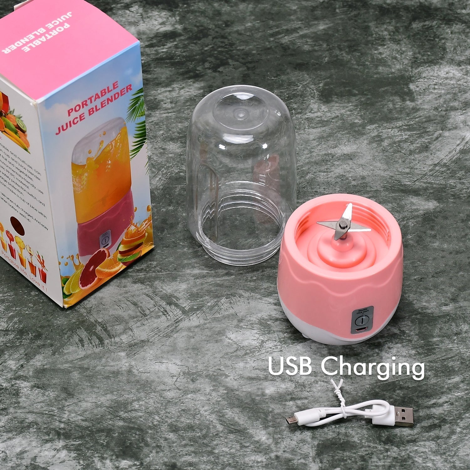 Portable Blender, Personal Blender Juicer Cup, Mini Handheld Blender with 4 Blades, Mixer for Fruit Shakes and Smoothies, Portable Juicer (Multicolor) - infinityexculsivestore.com