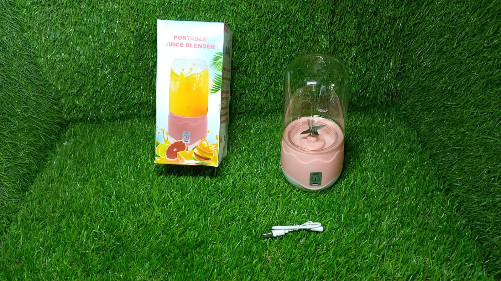 Portable Blender, Personal Blender Juicer Cup, Mini Handheld Blender with 4 Blades, Mixer for Fruit Shakes and Smoothies, Portable Juicer (Multicolor) - infinityexculsivestore.com