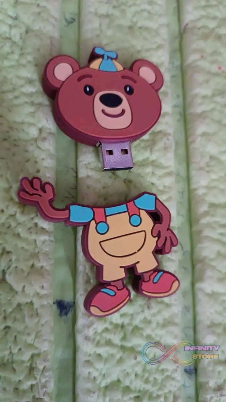 Portable Cartoon Shape Silicone USB Pen drive / Flash disk (15 GB With Baby Rhymes Song / 1 Pc) - infinityexculsivestore.com