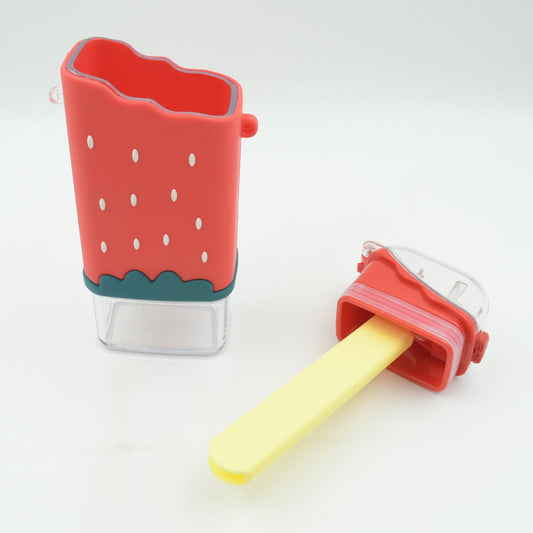 Portable Cute Water Bottle for Kids, Unique Ice Cream Shape water cup, Popsicle Shaped Plastic Kettle with Straw, Adjustable Shoulder Strap, BPA free, Leakproof (300 ML) - infinityexculsivestore.com