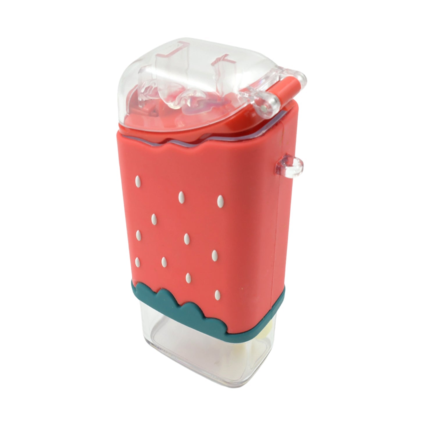 Portable Cute Water Bottle for Kids, Unique Ice Cream Shape water cup, Popsicle Shaped Plastic Kettle with Straw, Adjustable Shoulder Strap, BPA free, Leakproof (300 ML) - infinityexculsivestore.com