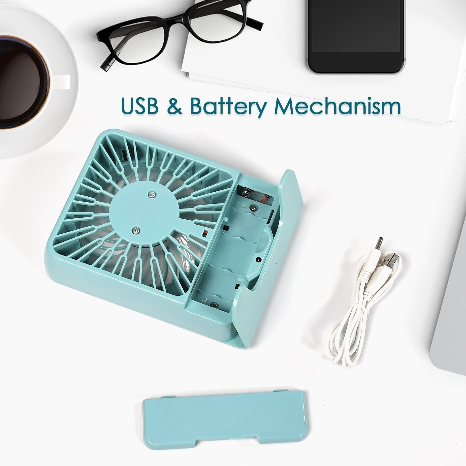 Portable Desk Fan Big Table Fan3 Step Speed Setting Fan Personal Desk Fan Suitable For Office , School & Home Use (Battery Not Include) - infinityexculsivestore.com