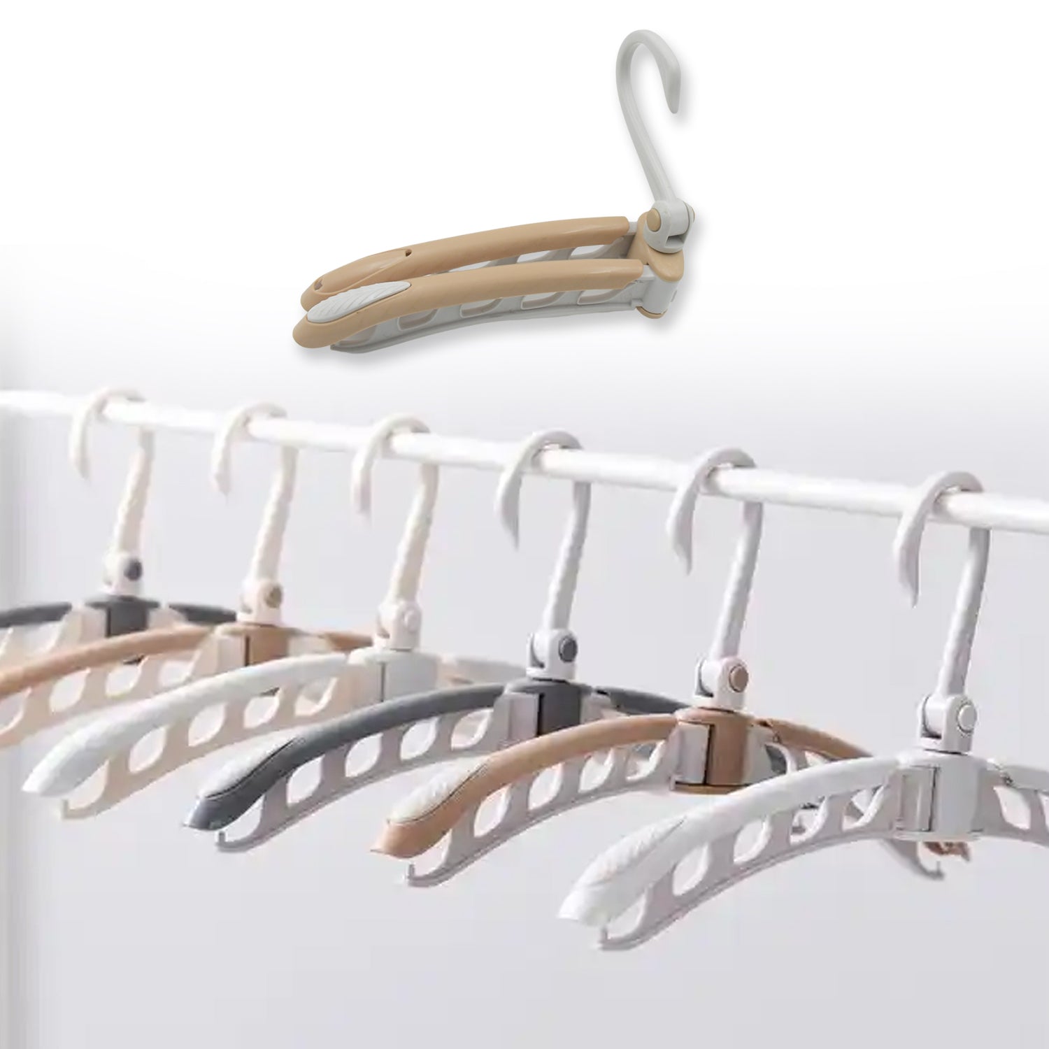 Portable Folding Clothes Hanger (1 Pc): 360° Rotation, Travel, Adjustable - infinityexculsivestore.com