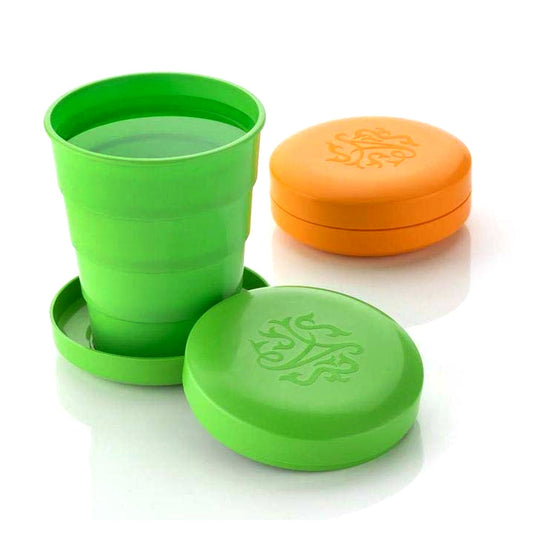 Portable Folding Travel Cup with Lid | Compact Expandable Tumbler for Kids & Camping - infinityexculsivestore.com
