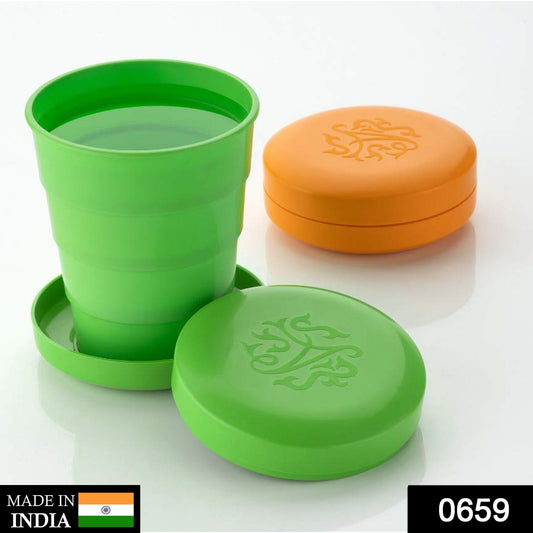Portable Folding Travel Cup with Lid | Compact Expandable Tumbler for Kids & Camping - infinityexculsivestore.com