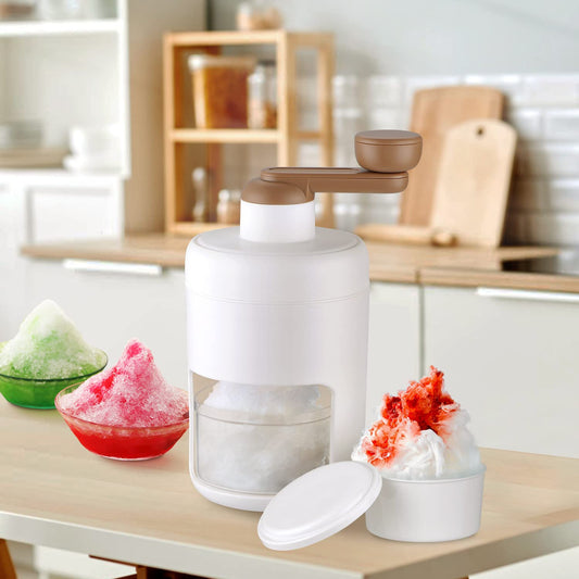 Portable Gola Maker Ice Crusher and Shaved Ice Machine, Hand Shaved Ice Machine Manual Fruit Smoothie Machine Mini Household Ice Shaver Small Ice Crusher - infinityexculsivestore.com