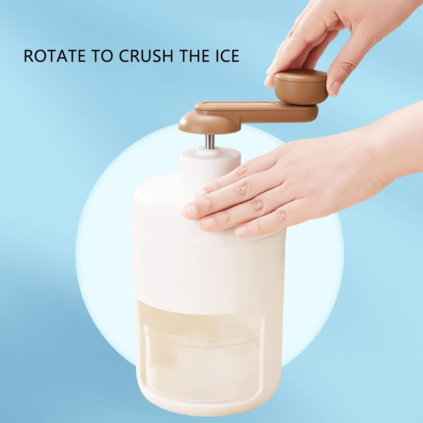 Portable Gola Maker Ice Crusher and Shaved Ice Machine, Hand Shaved Ice Machine Manual Fruit Smoothie Machine Mini Household Ice Shaver Small Ice Crusher - infinityexculsivestore.com