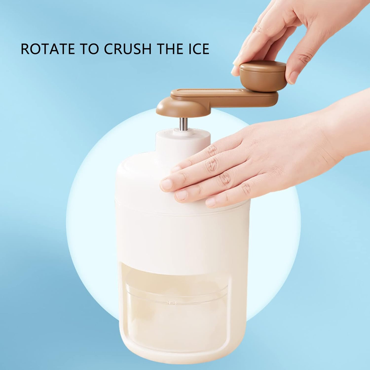 Portable Gola Maker Ice Crusher and Shaved Ice Machine, Hand Shaved Ice Machine Manual Fruit Smoothie Machine Mini Household Ice Shaver Small Ice Crusher - infinityexculsivestore.com