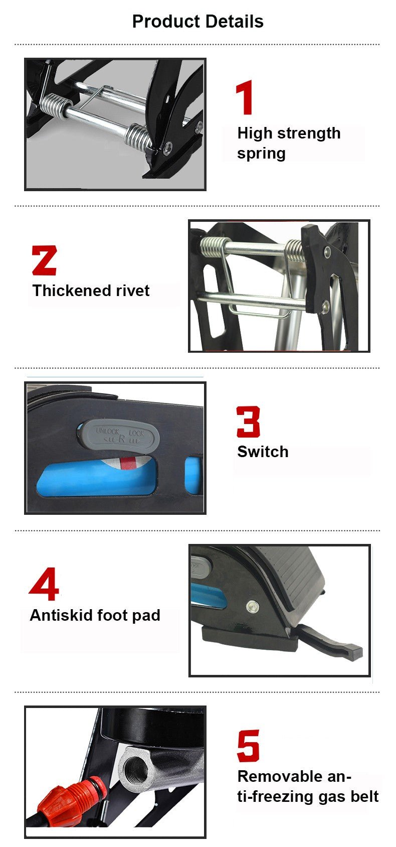 Portable High Pressure Foot Air Pump Compressor for Car and Bike - infinityexculsivestore.com