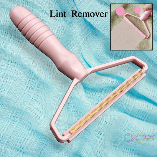 2in1 Portable Lint Remover for Home Use | Use for Removing Lint Dust in Furniture and Wool Clothes Sweater Carpet | Woolen Fabrics Brush Sticky Lint Roller with Long Handle (1 Pc) - infinityexculsivestore.com