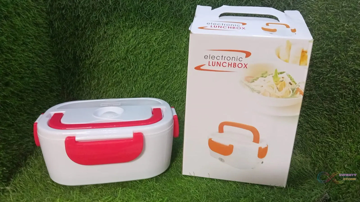 Electric lunch box with heating elements, portable design