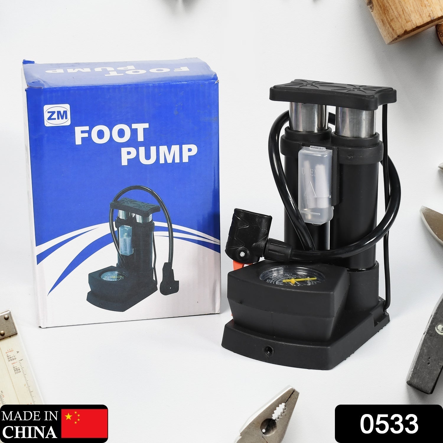 Portable Mini Bike Pump with Gauge - infinityexculsivestore.com