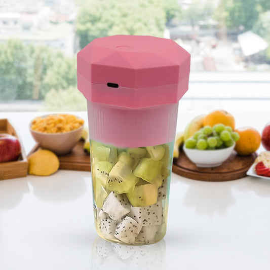 Portable Multifunctional Electric Juicer Cup, USB Juice Maker 6 blade (350 ML) - infinityexculsivestore.com