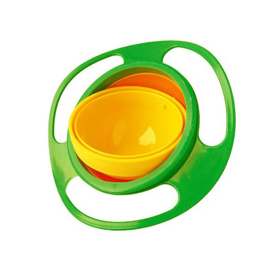 Portable Non Spill Feeding Toddler Gyro Bowl 360 Degree Rotating Dish - infinityexculsivestore.com
