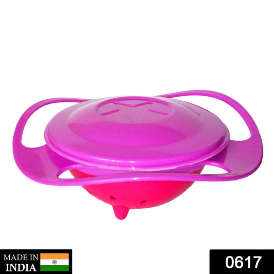 Portable Non Spill Feeding Toddler Gyro Bowl 360 Degree Rotating Dish - infinityexculsivestore.com