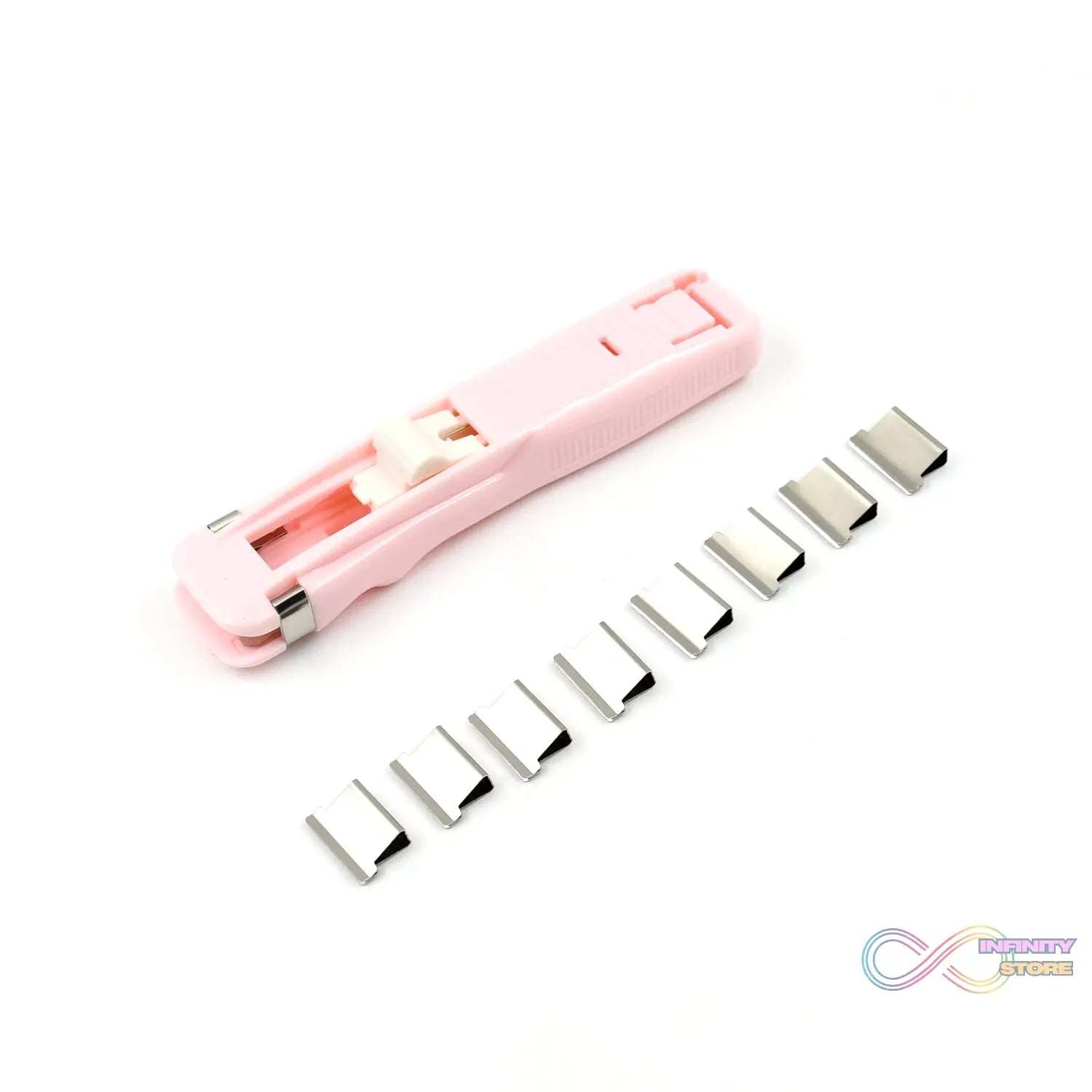 Portable Paper Clamp With 8 Pcs Clip Dispenser Handheld Paper Fast Clam (1 Set) - infinityexculsivestore.com