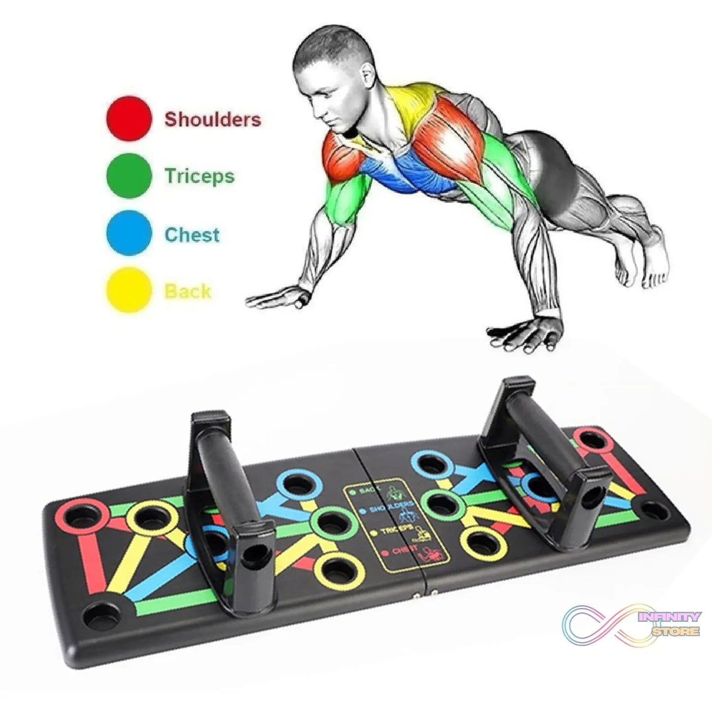 Body building push-up board tool for effective workout