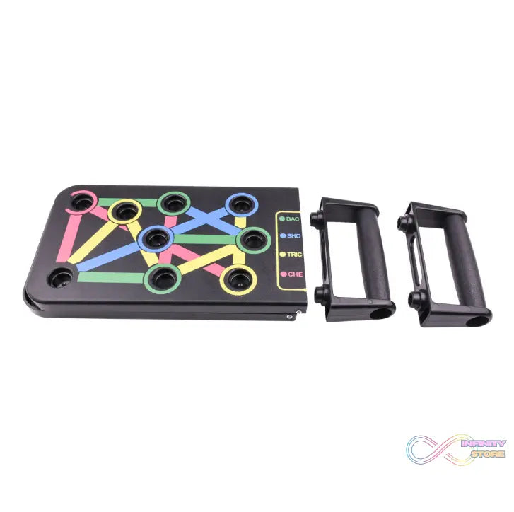 Portable exercise board for push-ups and muscle building