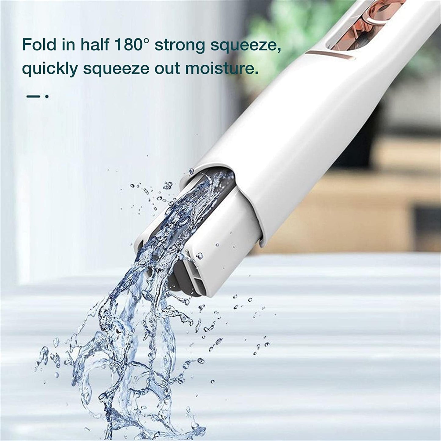 Portable Self - Squeeze Short Mop, Mini Hand Wash - Free Strong Absorbent Mop with 1 Cotton Head, Cleaning Sponge For Bathroom Kitchens Table - infinityexculsivestore.com