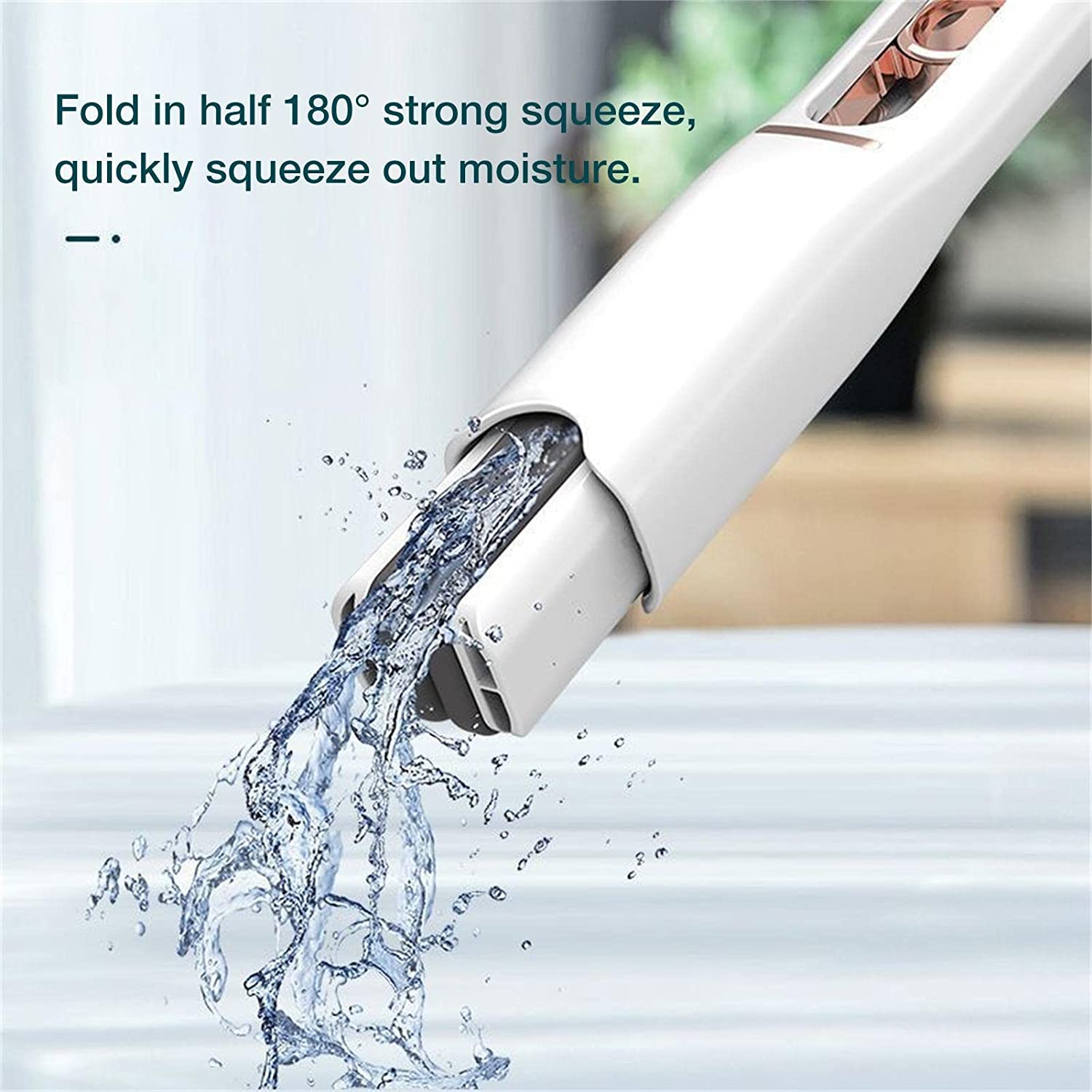 Portable Self - Squeeze Short Mop, Mini Hand Wash - Free Strong Absorbent Mop with 1 Cotton Head, Cleaning Sponge For Bathroom Kitchens Table - infinityexculsivestore.com